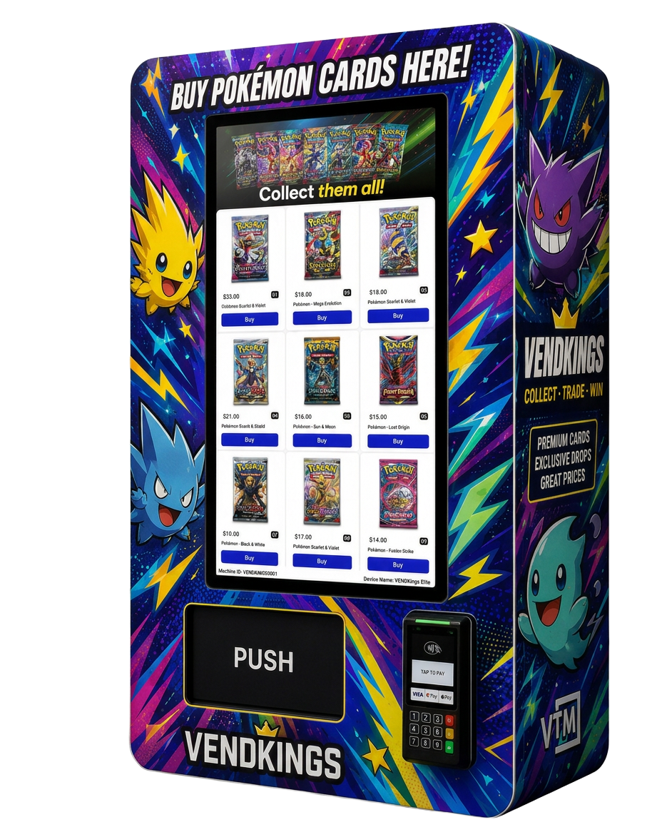 VENDKINGS Mini TCG compact wall-mounted trading card vending machine